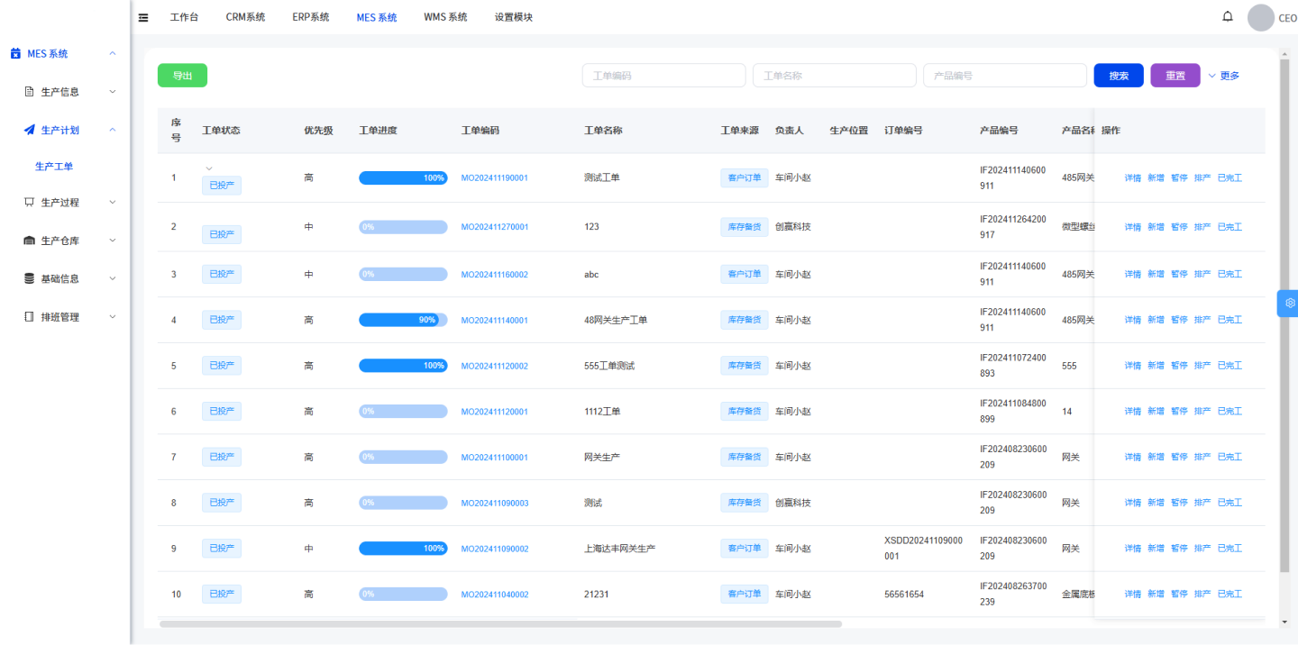制造执行系统（MES）模块